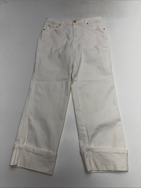 Oat New York Denim - OAT Women’s 8/29 White Cuffed Crop Jeans